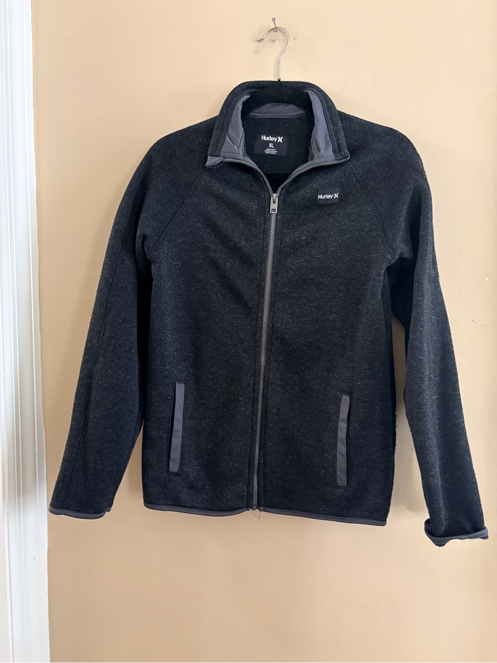 Hurley Black Childs Fleece Lined Full-Zip Jacket XL